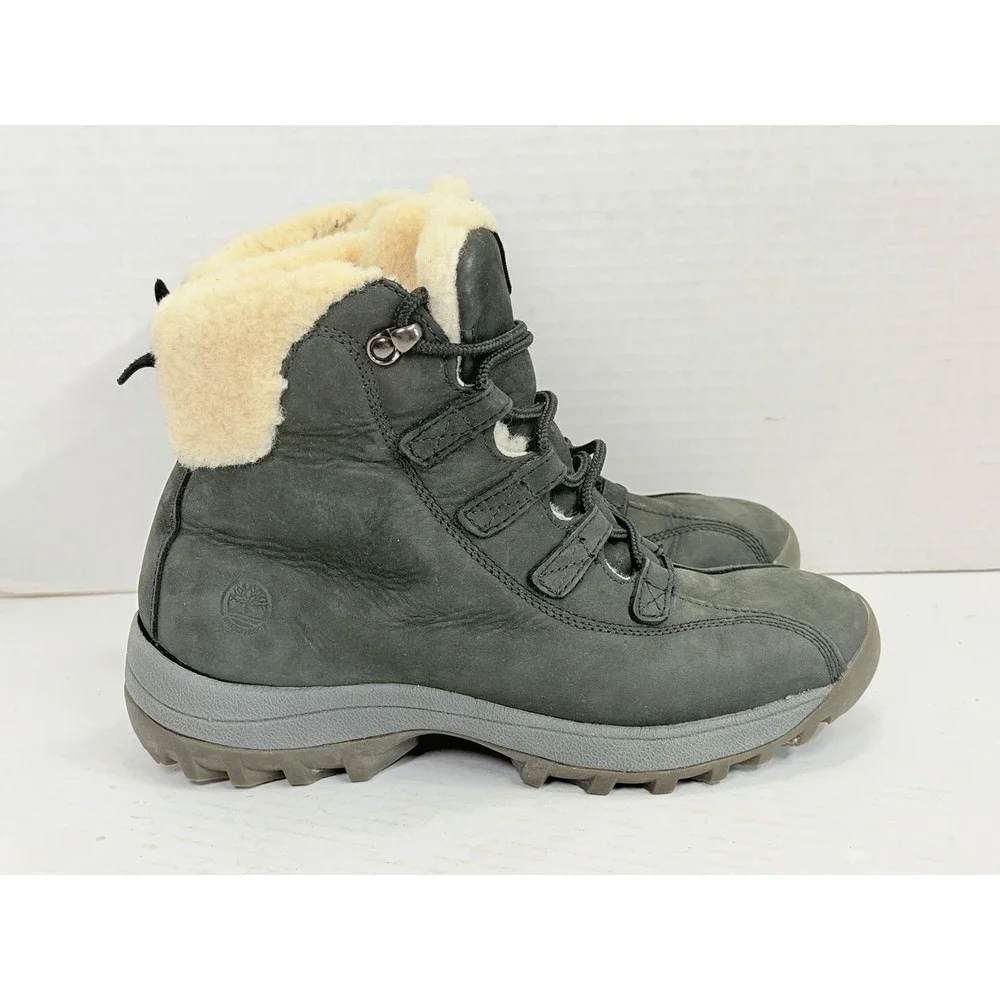 Timberland Canard Resort Women's 8.5M Black‎ Shearling Winter Hiking Boots